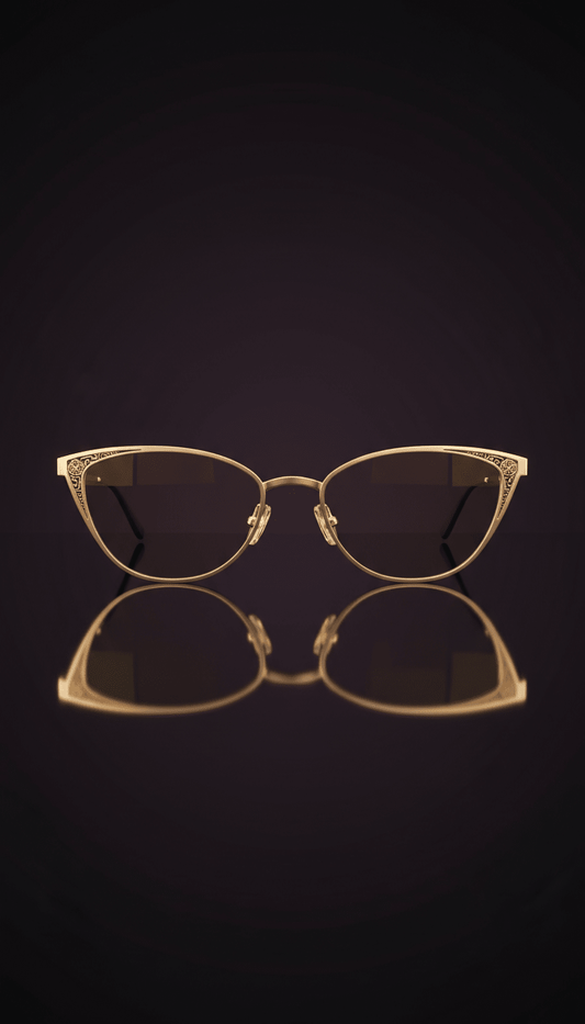 Cat-eye optical frames in nightlife gold - Tha Shade
