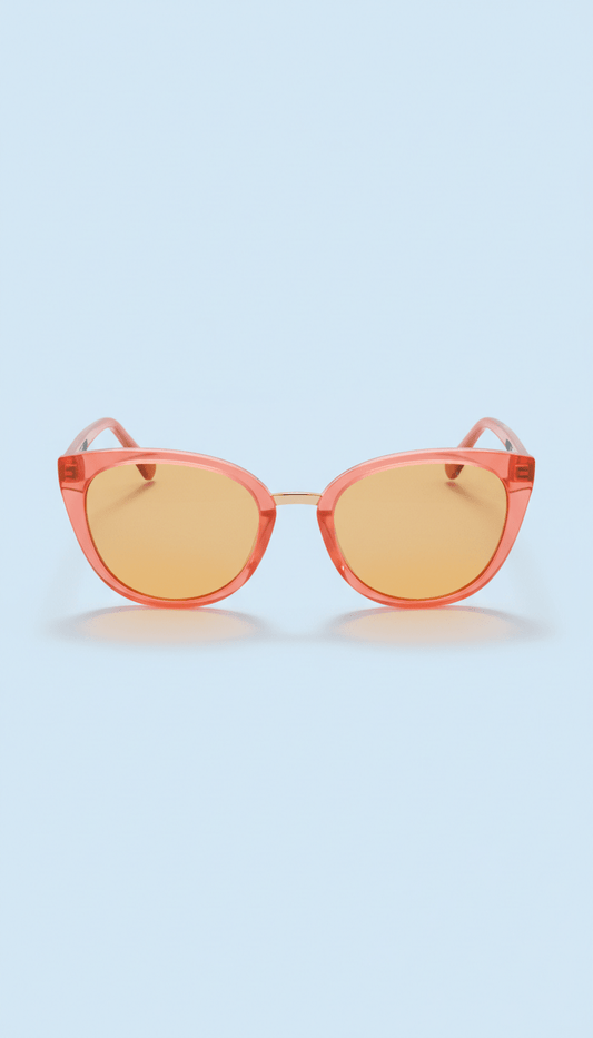 Cat-eye sunglasses with coral pop - Tha Shade
