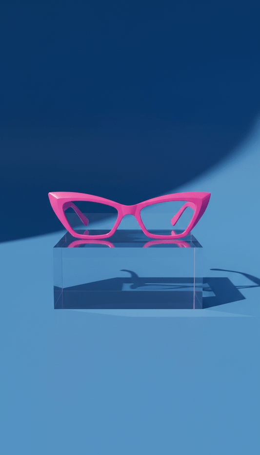 Hot Pink Angular Cat-Eye Eyeglasses - Tha Shade