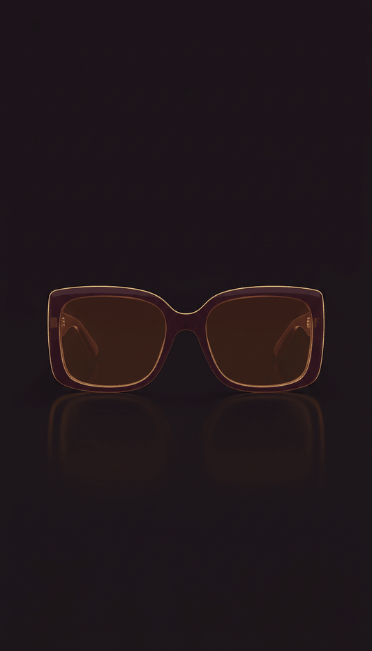 Oversized acetate sunglasses in velvet plum - Tha Shade