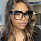 Aisha Big Square Eyeglasses - Tha Shade