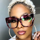 Aisha Big Square Eyeglasses - Tha Shade