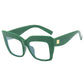 Aisha Big Square Eyeglasses - Tha Shade