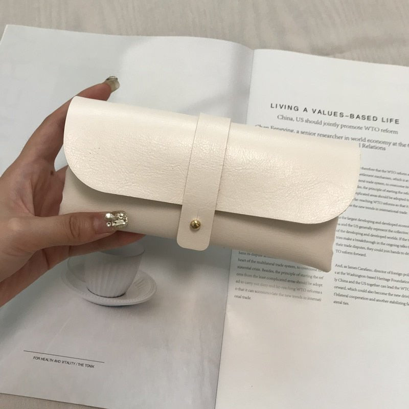 Women Faux Leather Soft Eyeglasses Bag - Tha Shade