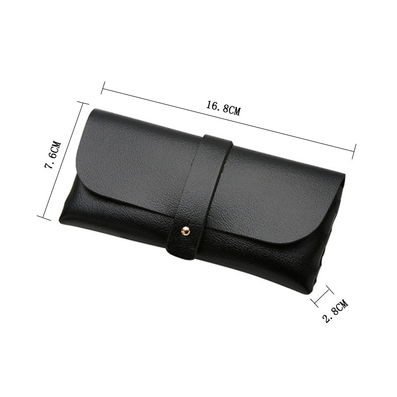 Women Faux Leather Soft Eyeglasses Bag - Tha Shade