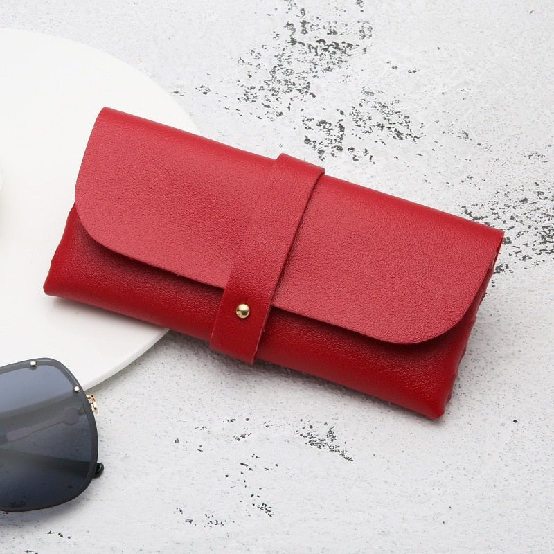 Women Faux Leather Soft Eyeglasses Bag - Tha Shade