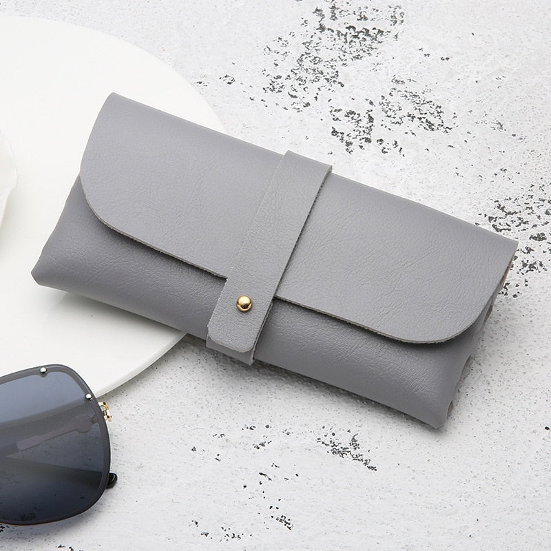 Women Faux Leather Soft Eyeglasses Bag - Tha Shade