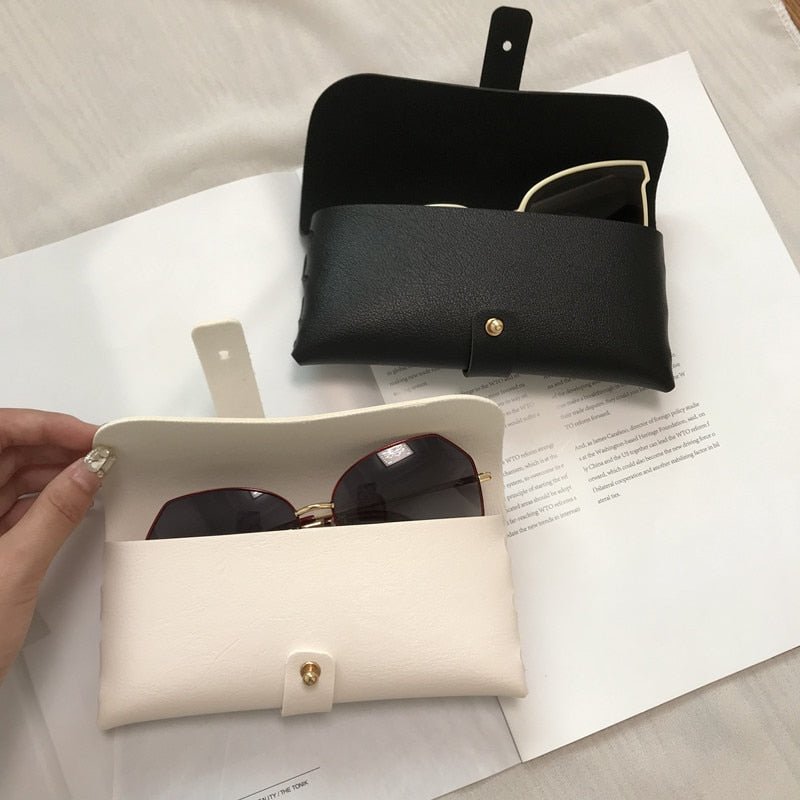 Women Faux Leather Soft Eyeglasses Bag - Tha Shade